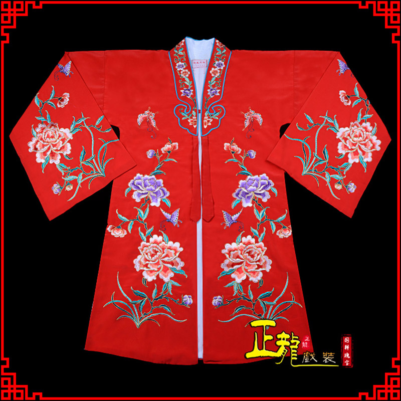 城中青衣花旦戏服 好绉小叶牡丹女披